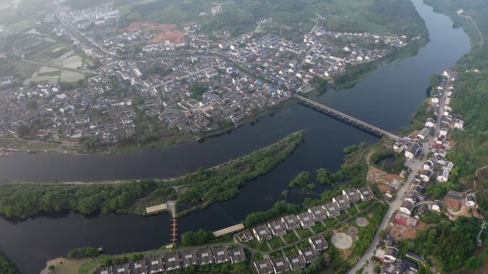 安徽省宣城市桃花潭风景区航拍风光