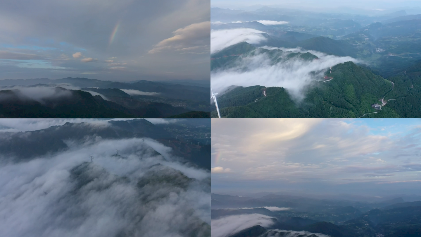 多视角远眺云海山景延时摄影4K
