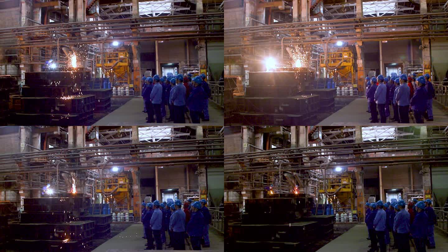 电厂工厂 车间工人工作 大型设备 工业设备