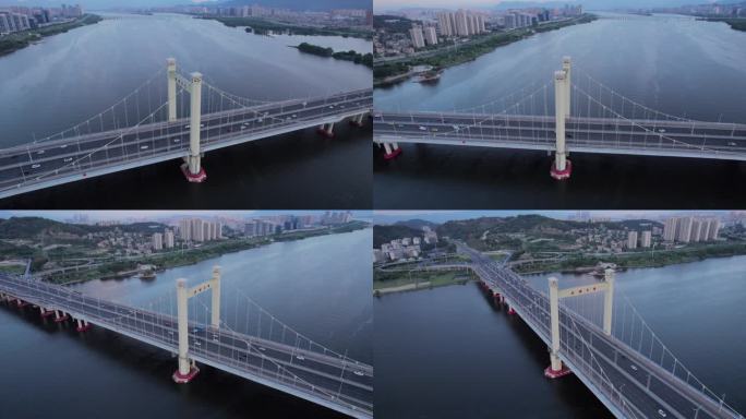 福州洪塘大桥航拍环绕