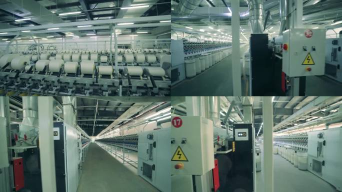 自动化现代化纺织车间