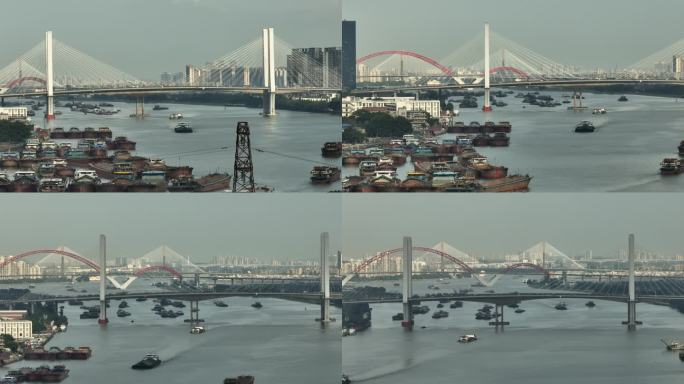 广州珠江河道洛溪新光大桥