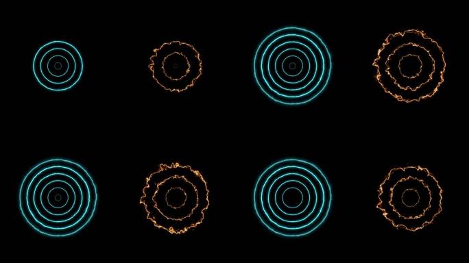 4K无线电波能量环冲击波AE模板