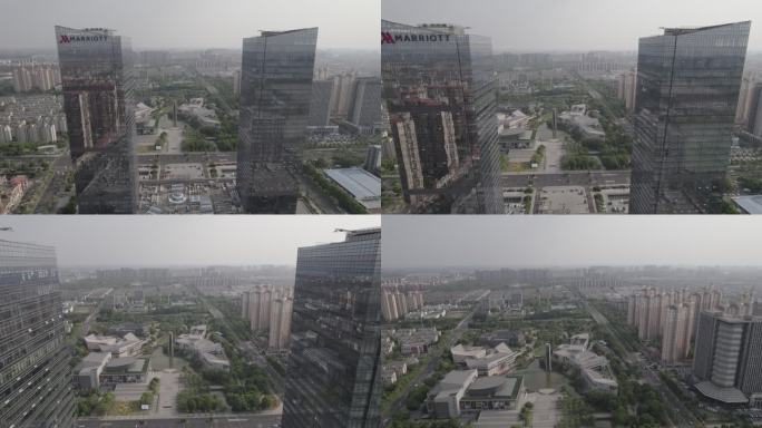 张家港地标建筑城市4K航拍