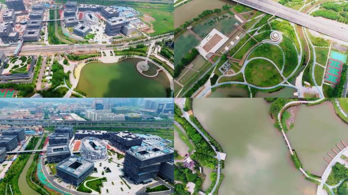2022年最新桂城三山文翰湖航拍4K
