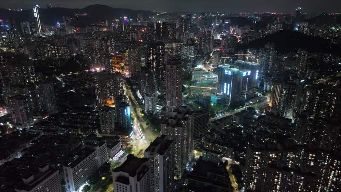 罗湖区夜景航拍