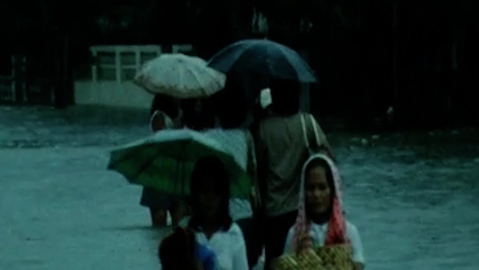 60年代菲律宾洪水内涝水漫街头