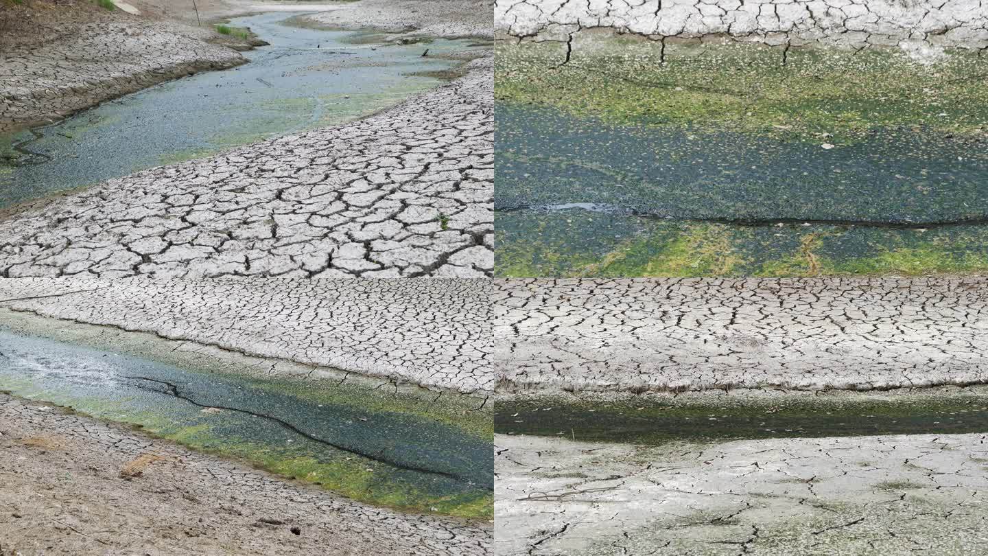干涸干枯的河流视频素材空镜