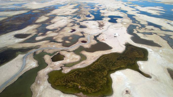 4K西藏日喀则仲巴县雅江源湿地航拍