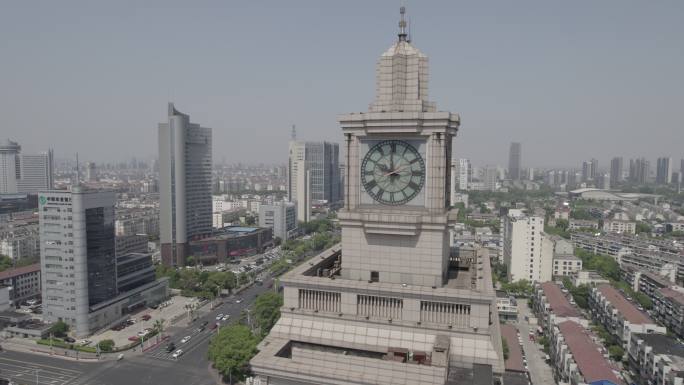 张家港地标建筑城市4K航拍