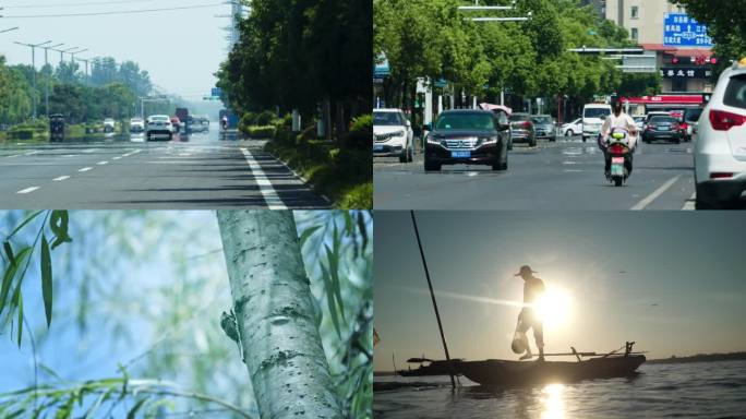 4K夏天高温炎热天气