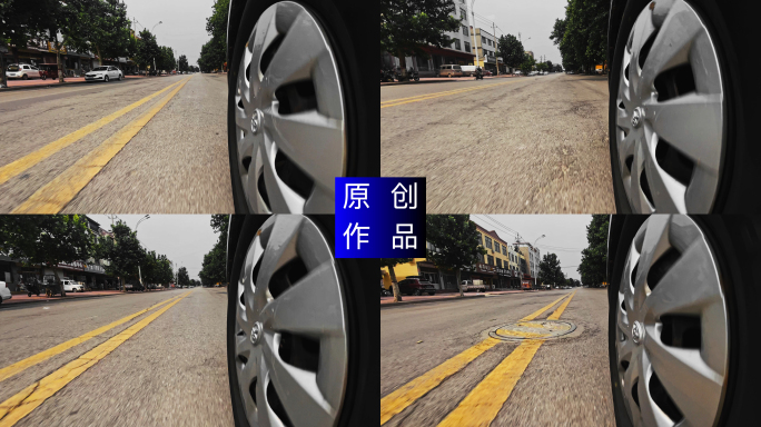 4K 驾驶疾驰赶路公路车轮第一视角