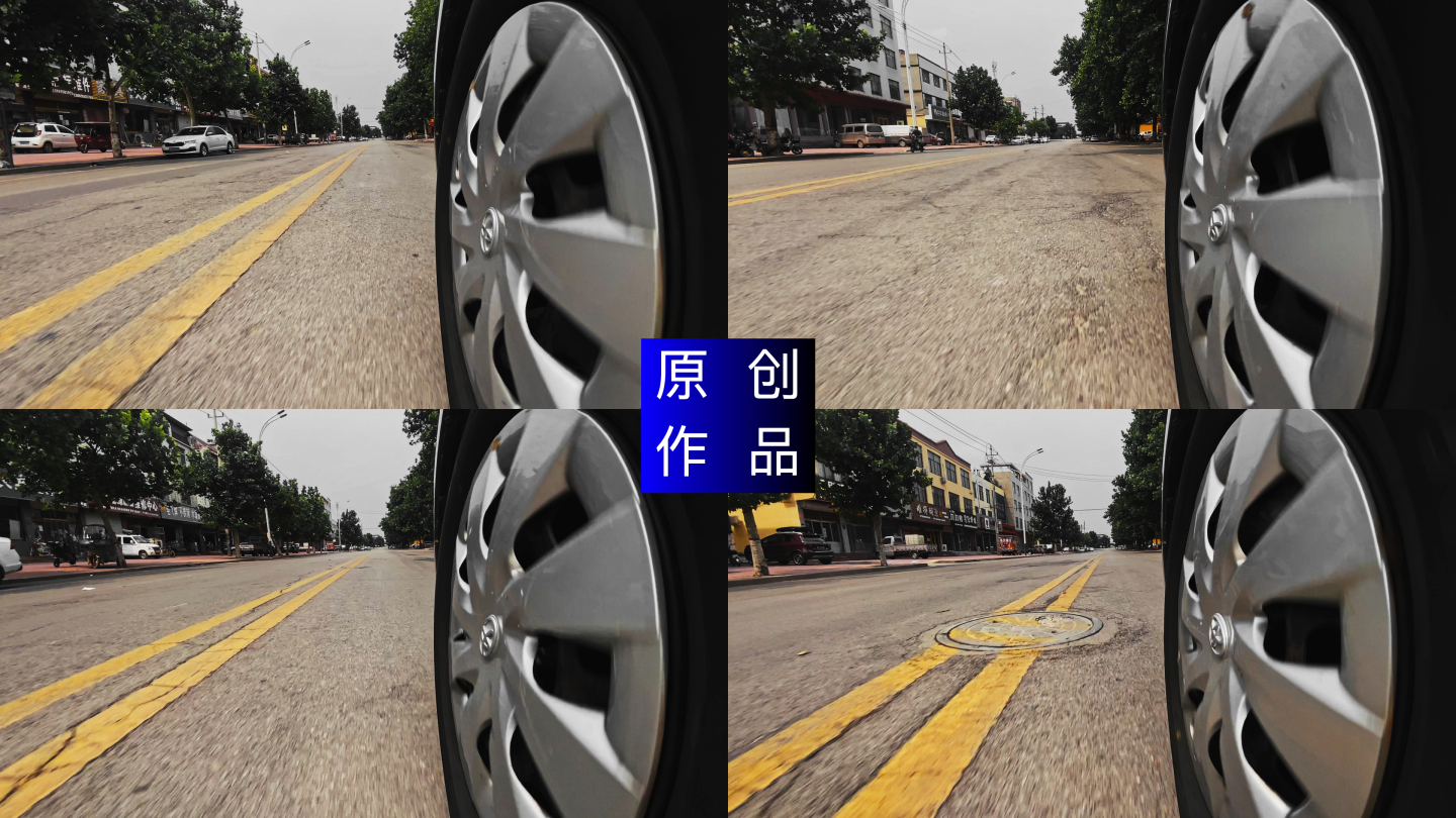 4K 驾驶疾驰赶路公路车轮第一视角