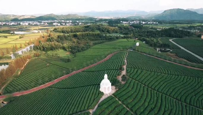 航拍延时摄影花园景区风光记录