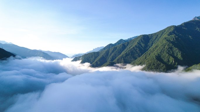 怒江贡山县城空镜