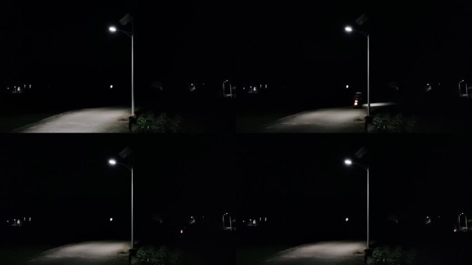 村庄小路LED太阳能路灯田野 乡村+灯