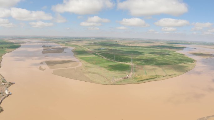 黄河河套沙洲平原