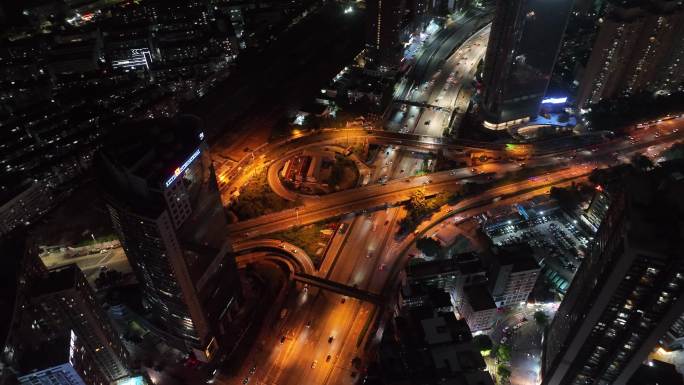 罗湖区深南东路夜景航拍