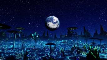 外星星球梦幻唯美星球夜景视频素材