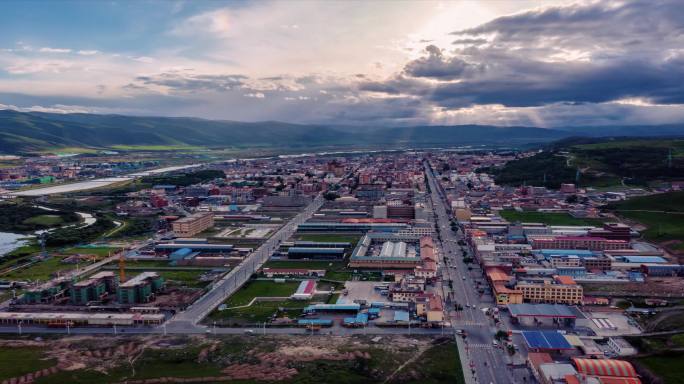 【4k】县城大全景航拍