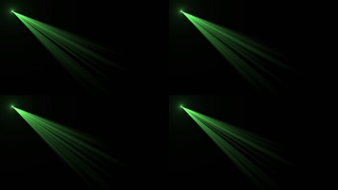 4K一束绿色灯光激光带通道