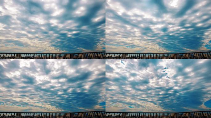 4K城市自然现象云层乌云翻滚延迟实拍素材