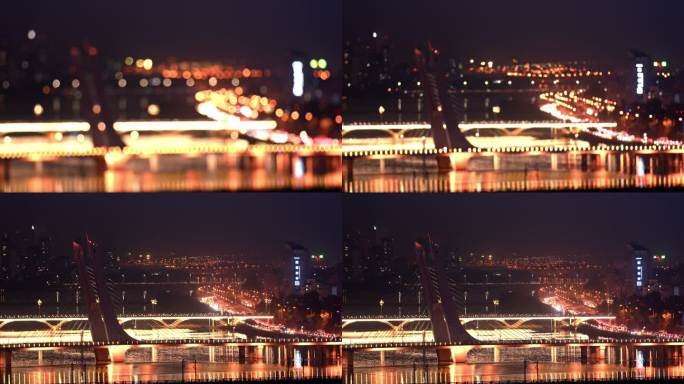 永安桥 浑河 夜景