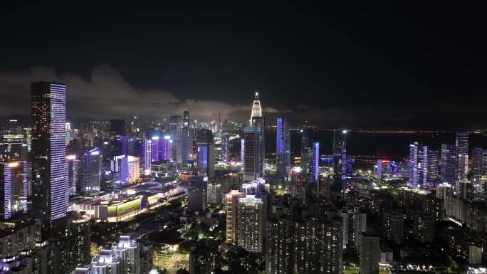 深圳南山区全景夜景