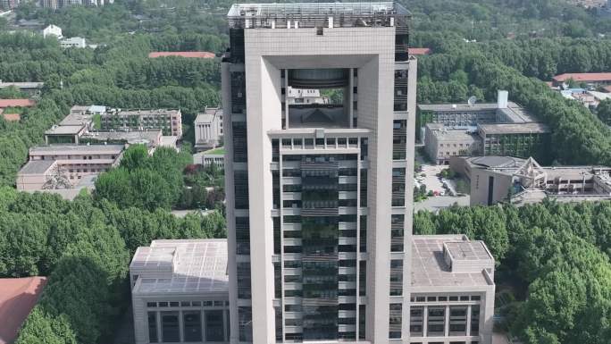 航拍西安西安交通大学全景风光-大学城