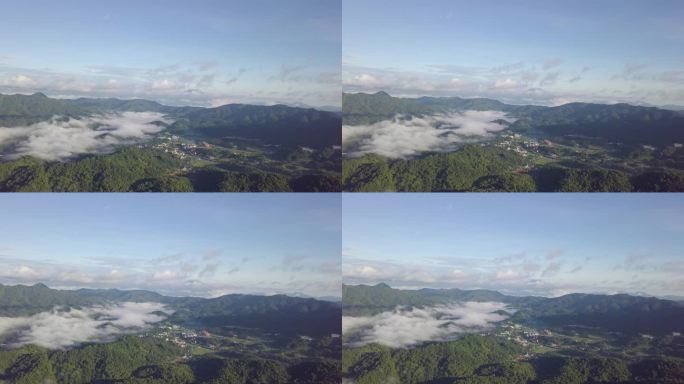 航拍海南省热带雨林五指山