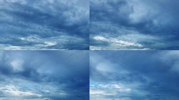 【HD天空】梦幻灰蓝迷雾缓慢云动阴郁氛围
