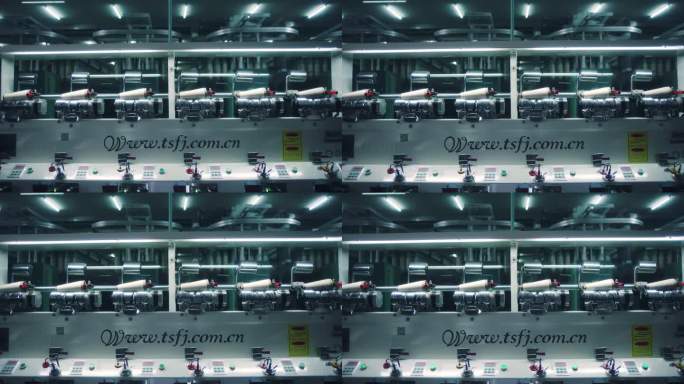 纺织线轴缠线自动化生产车间