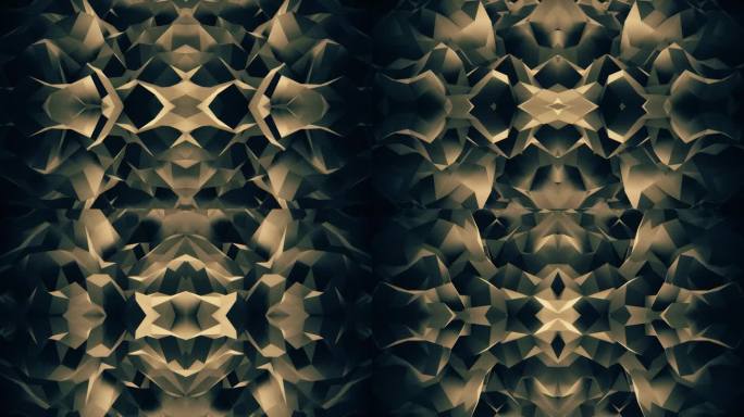 【4K时尚背景】棕色分形镜像抽象几何图形