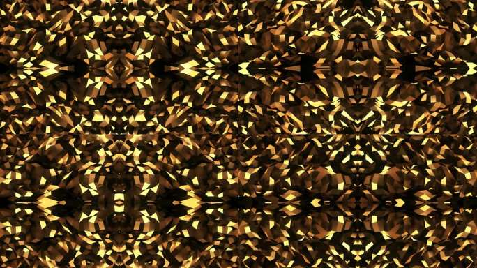 【4K时尚背景】金色碎片黑金镜像抽象图形