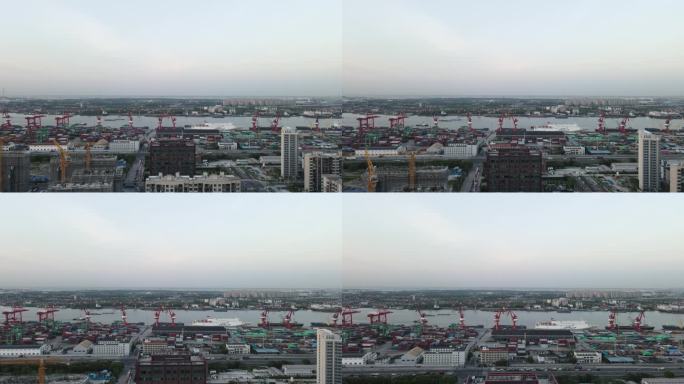 上海新江湾城国帆路全景4K航拍原素材