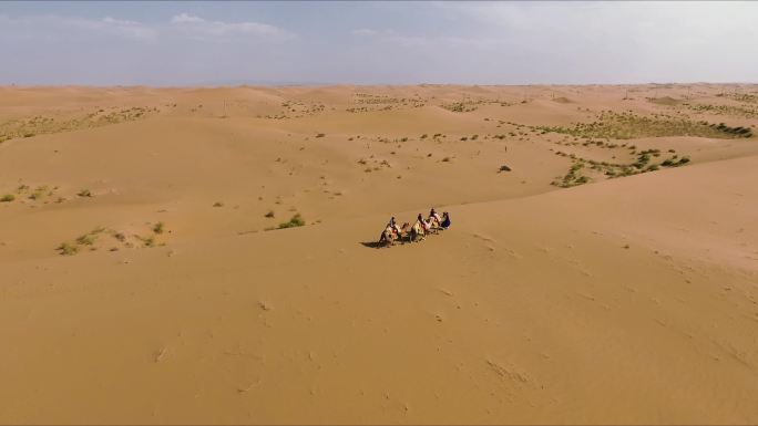 沙漠 沙漠航拍 沙漠骑骆驼 丝绸之旅