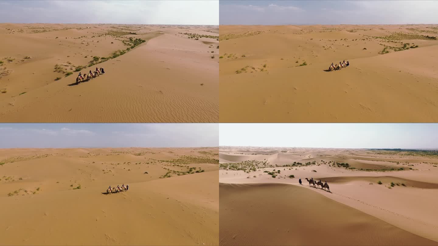 沙漠 沙漠航拍 沙漠骑骆驼 丝绸之旅