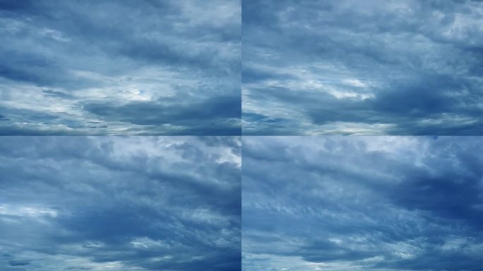 【HD天空】灰蓝压抑迷雾缓慢云动阴郁云层