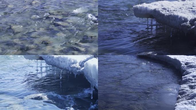 冰河融化 冰 河流  全球变暖 纯净水源