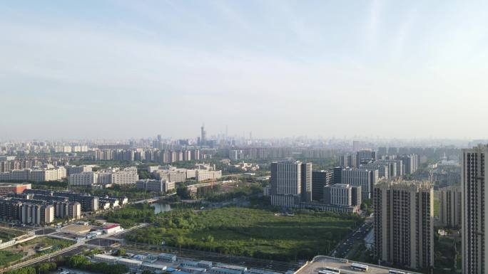 4K原素材-航拍上海新江湾城公园-复旦