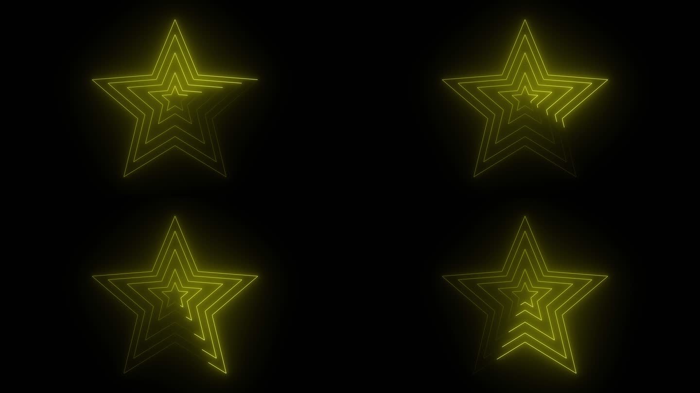 【带通道】金色流光电流五角星