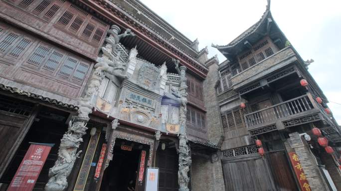 广西桂林大圩古镇古代街道老街大门牌坊门楼