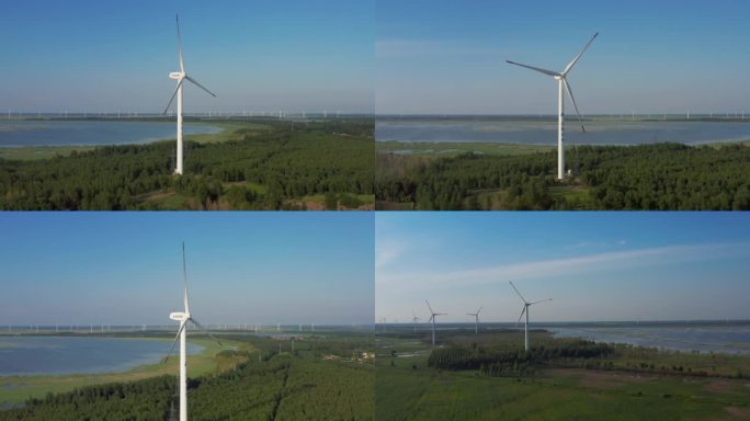 双辽新能源风机4K航拍