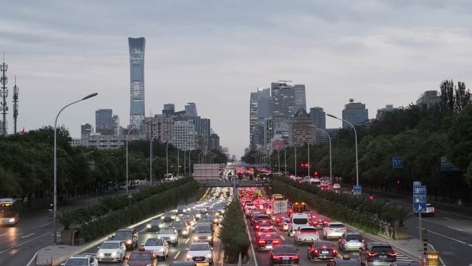 【原创】北京东三环和国贸CBD车流夜景