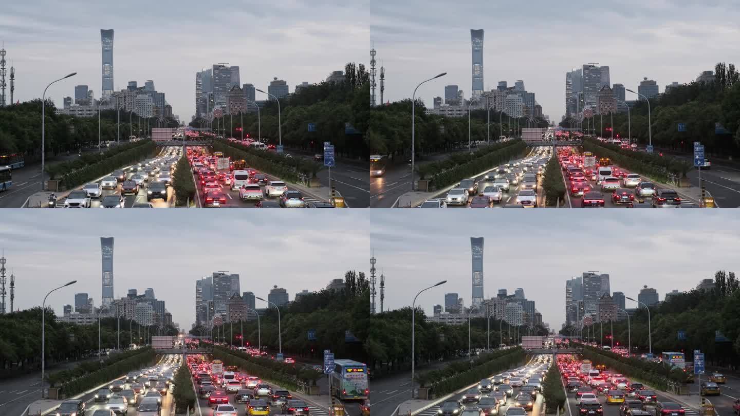 【原创】北京东三环和国贸CBD车流夜景