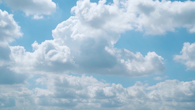 多云天气雨后天空云朵延时蓝天白云云层变化