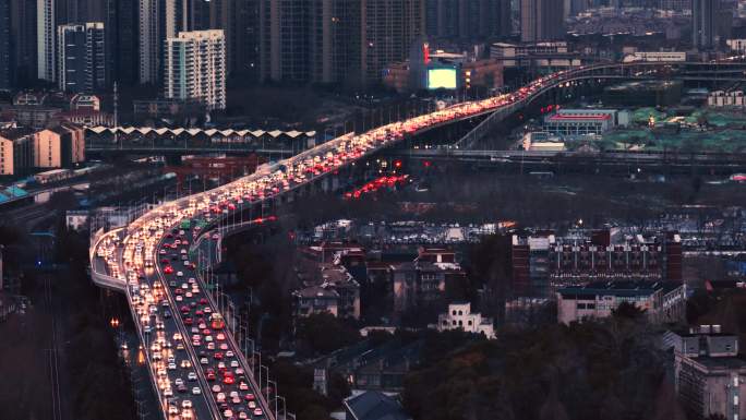 南京 城市交通 繁忙 高架桥