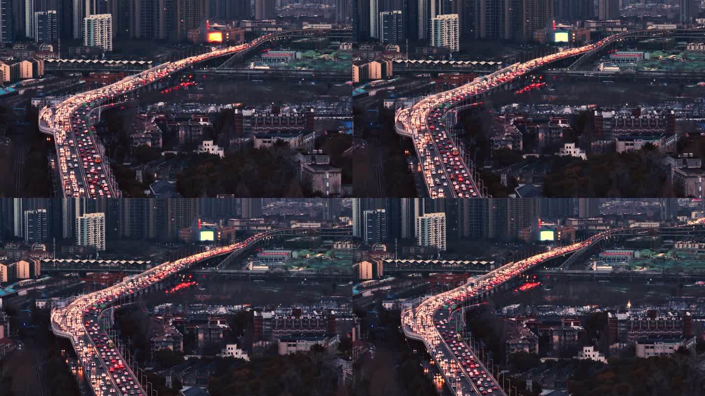 南京 城市交通 繁忙 高架桥