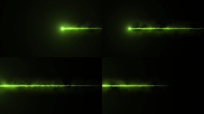 【带通道】绿色粒子光束光线光条