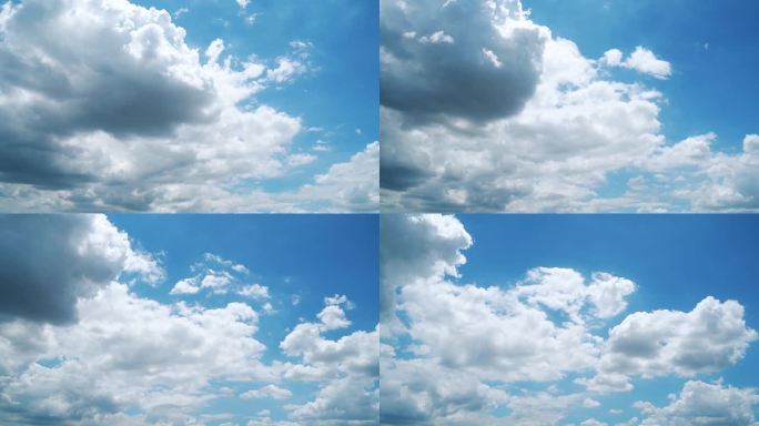 多云天气雨后天空云朵延时蓝天白云云层变化